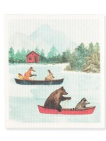 Abbott Swedish Dishcloth Single - Animals In Canoe