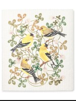 Abbott Swedish Dishcloth Single - Yellow Finches & Clover