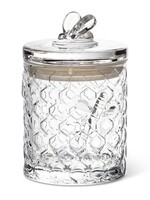 Abbott Honeycomb Jar w/ Bee On Sealed Lid