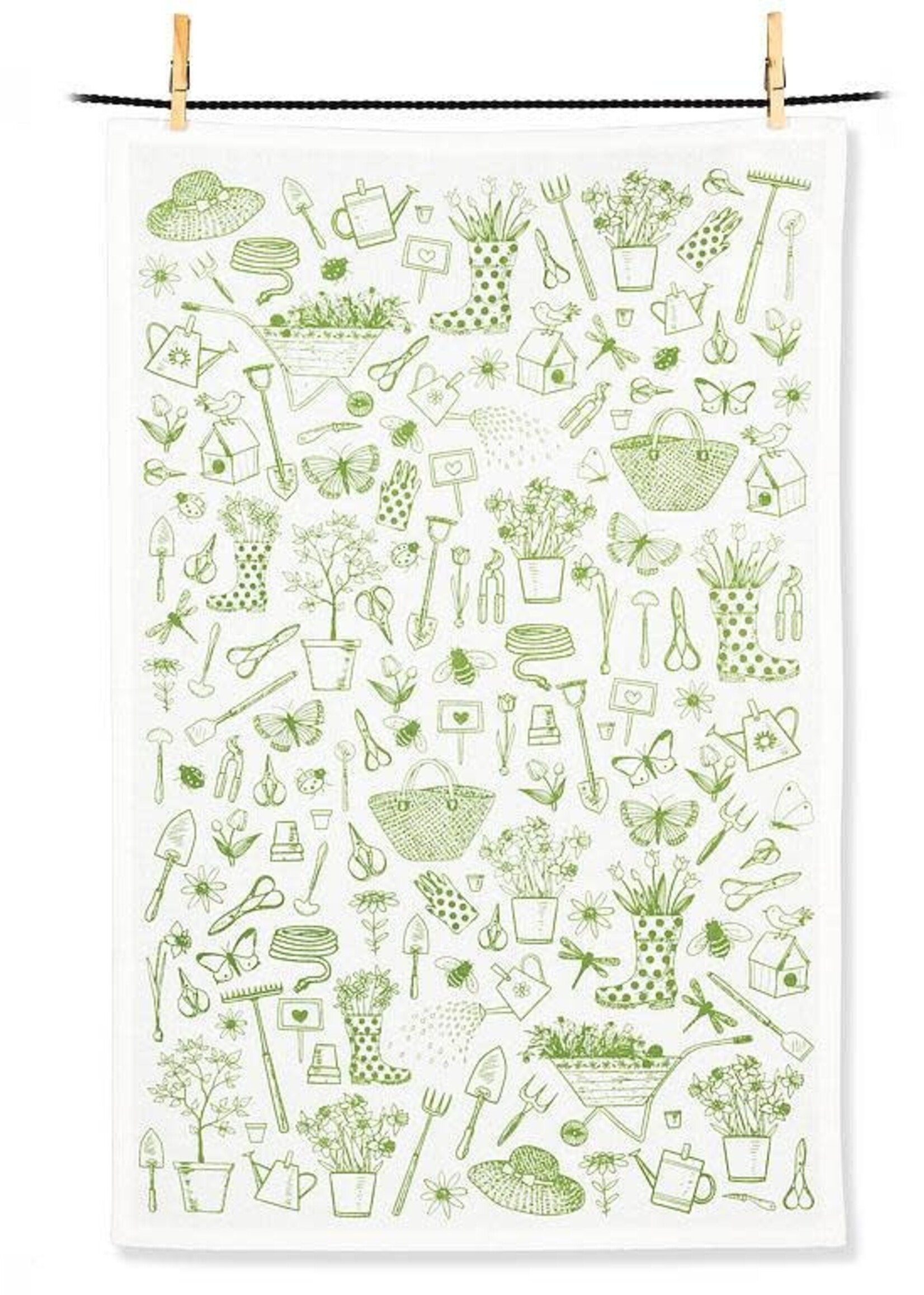 Abbott Garden Icons Outline Motif Kitchen Towel