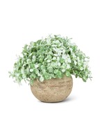 Abbott Small White Teardrop Leaf Plant Pot