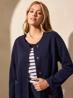 Tribal Tribal Long Sleeve Cardigan With Pockets 2099O
