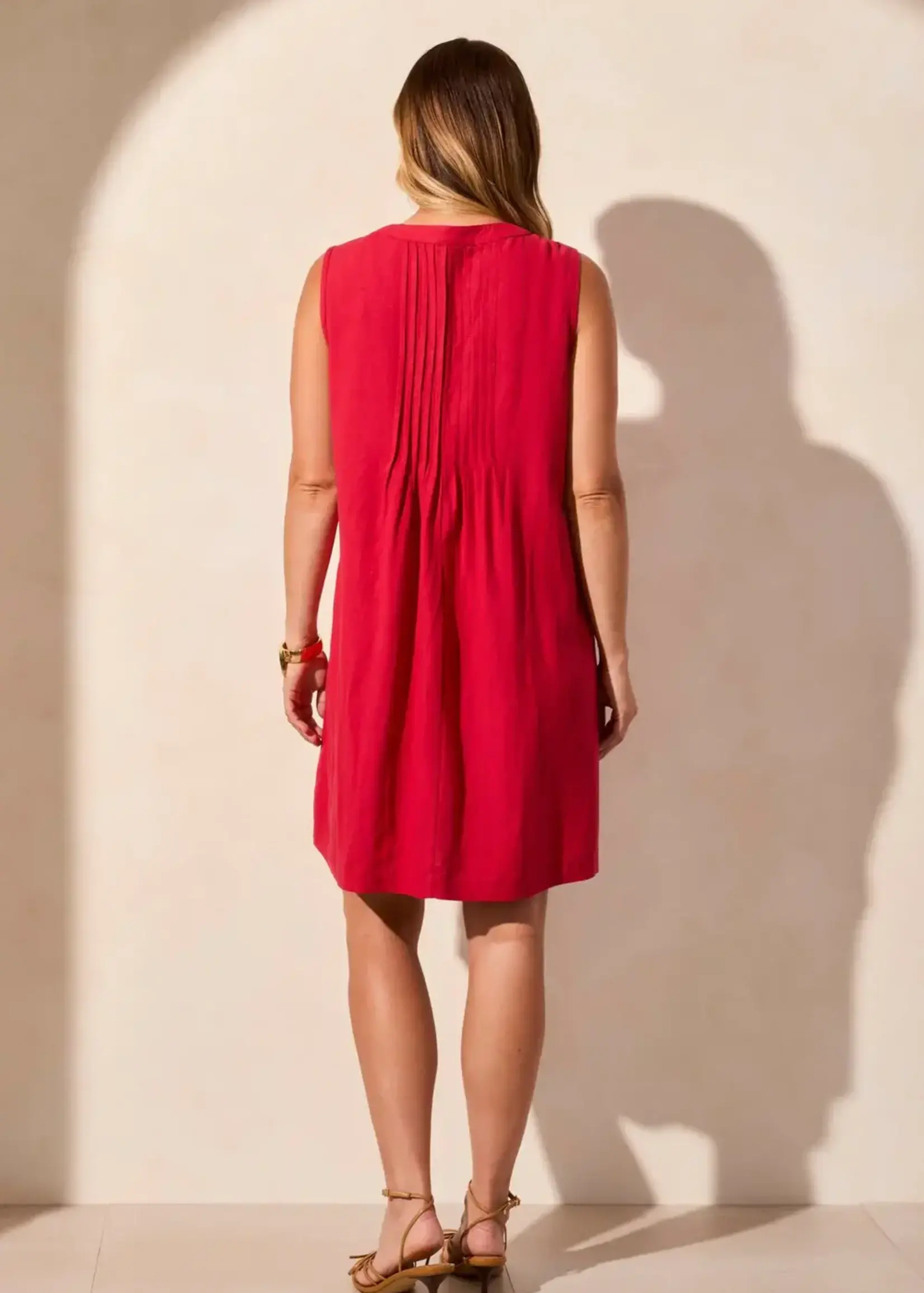 Tribal Tribal Sleeveless Dress w/ Pleats 2155O
