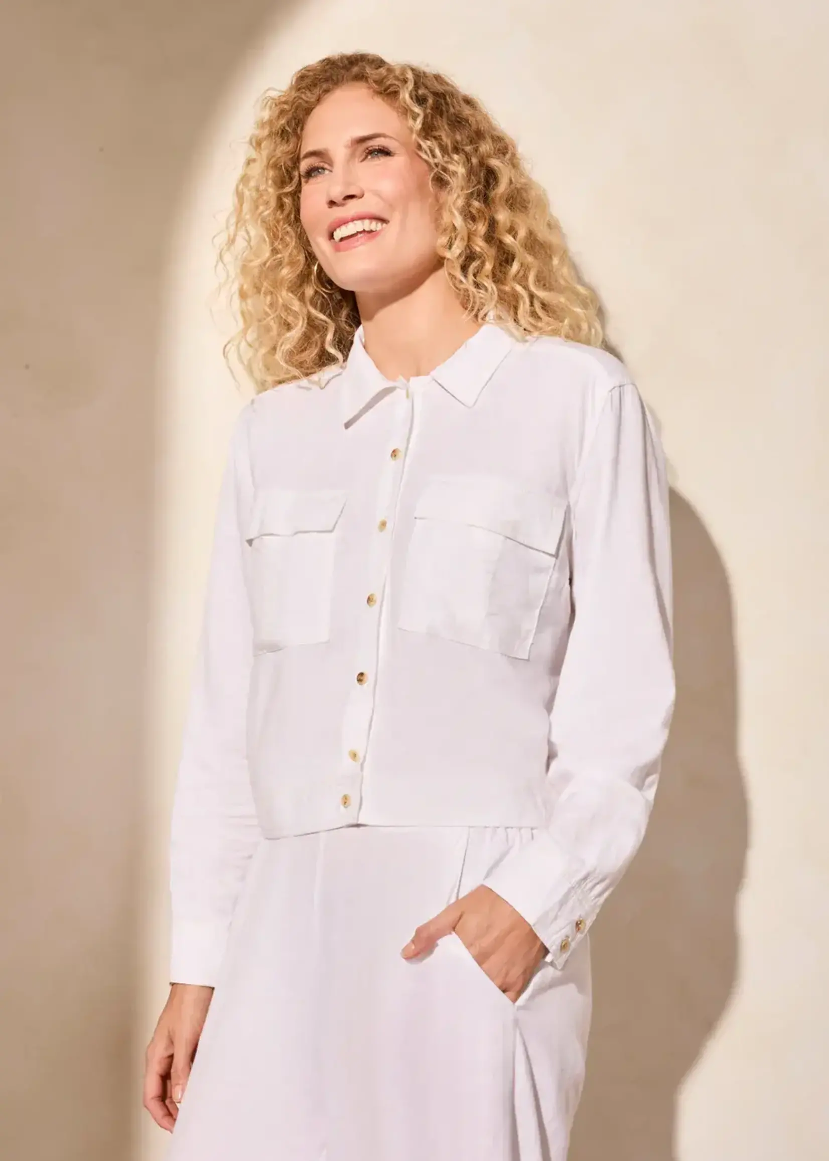 Tribal Tribal L/S Button Front Jacket w/ Chest Pockets 2152O