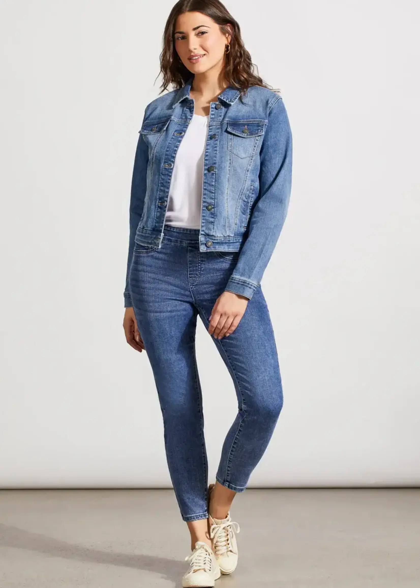 Tribal Tribal Classic Denim Jacket w/ Pockets 7574O
