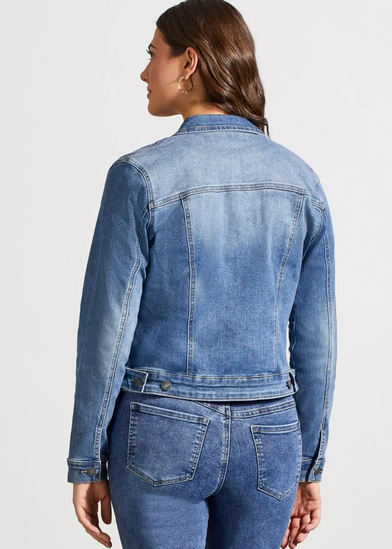 Tribal Tribal Classic Denim Jacket w/ Pockets 7574O