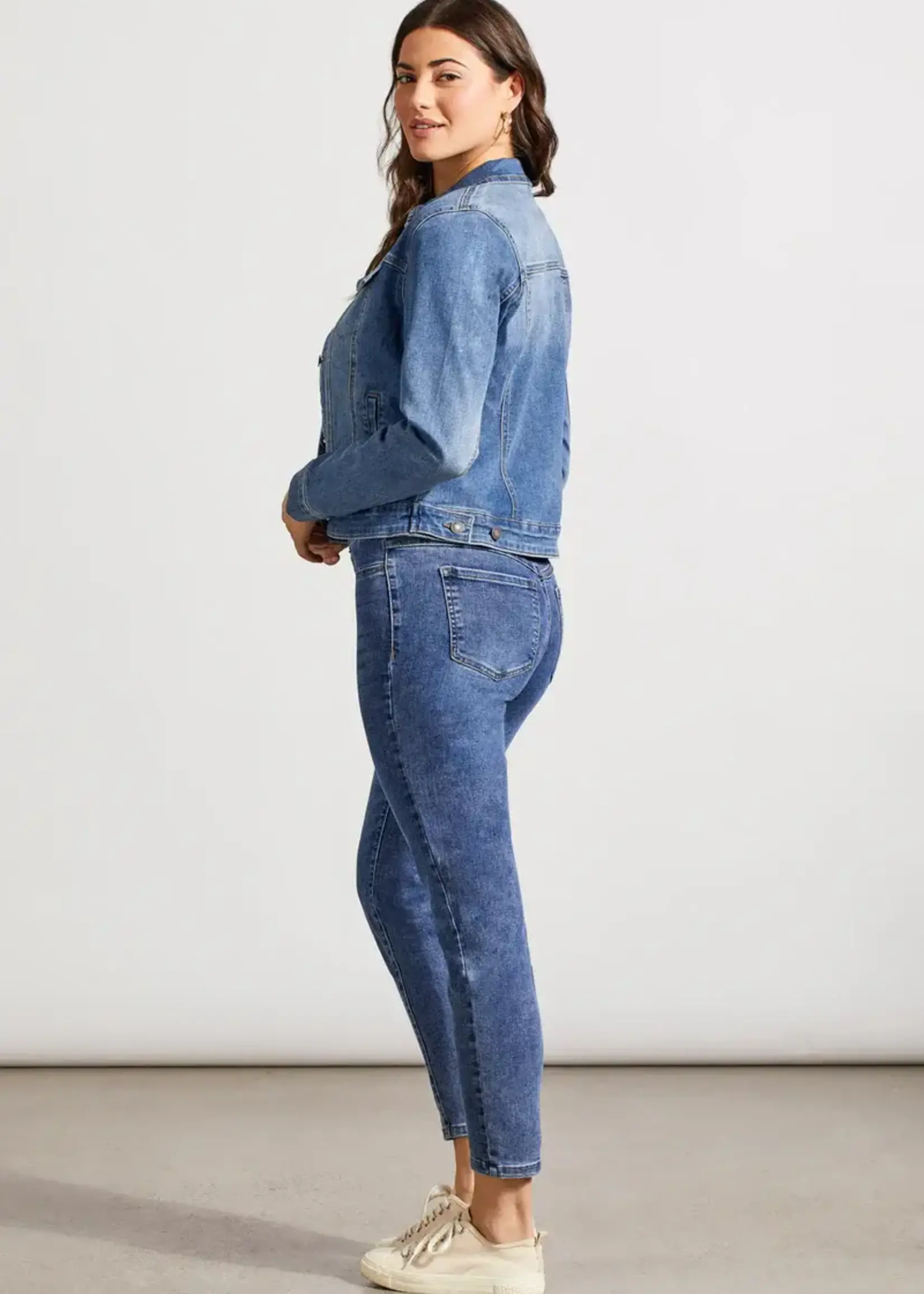Tribal Tribal Classic Denim Jacket w/ Pockets 7574O