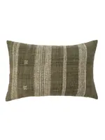 Indaba Bhujodi Wool Handloom Pillow Lichen 16x24
