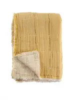 Indaba Maya Quilted Throw -Wheat