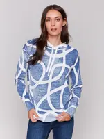 Charlie B Charlie Rev Hoodie Sweater w/Drp Shldr C2616