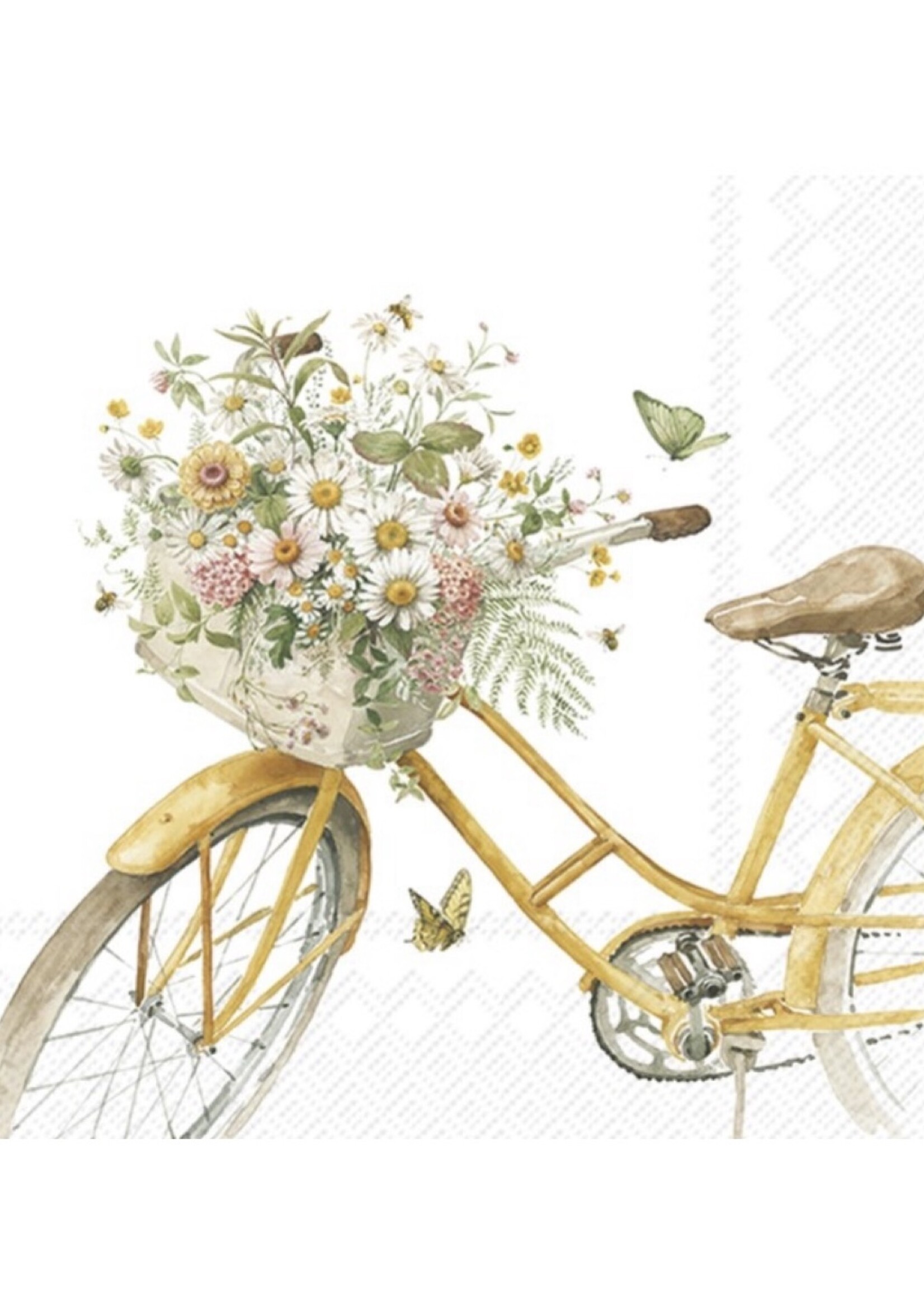 Carsim Trading Inc. Lunch Napkins - Flower Bike