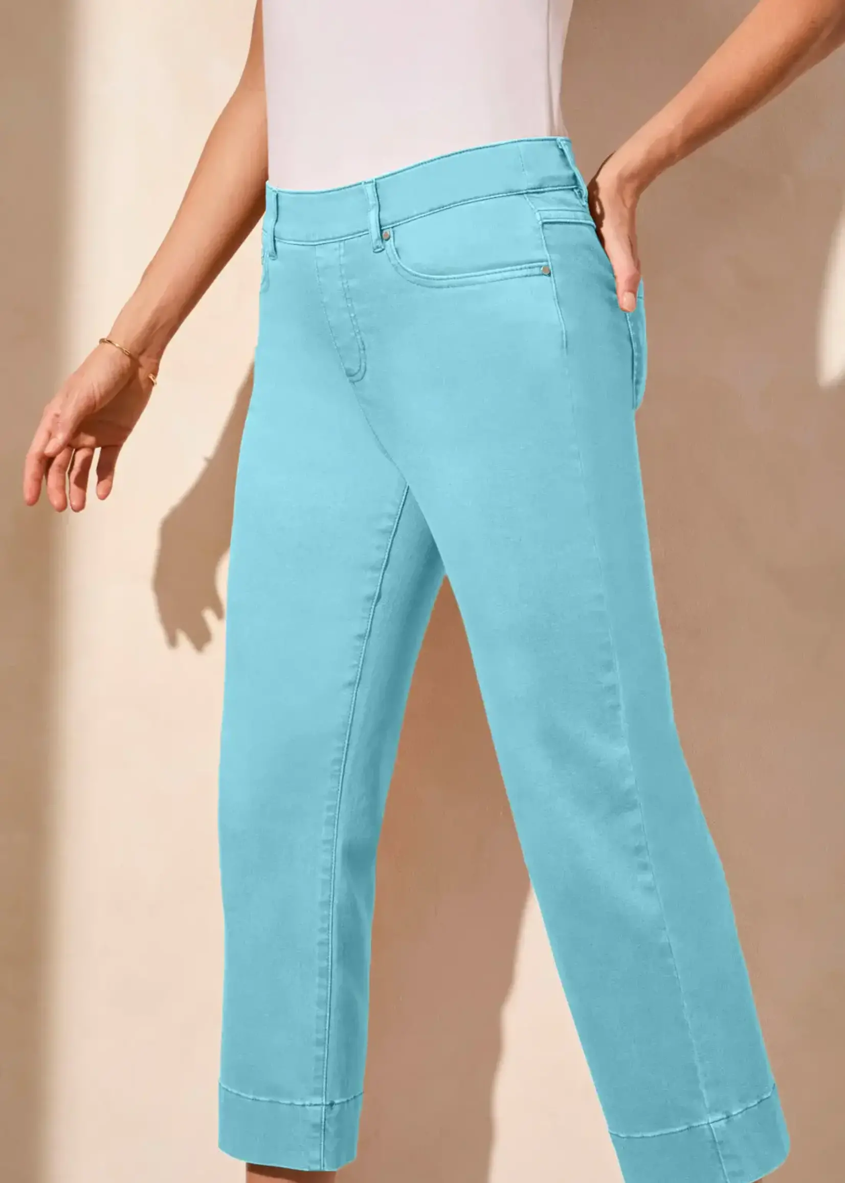 Tribal Tribal Pull On Kick Flare Capri 1647O