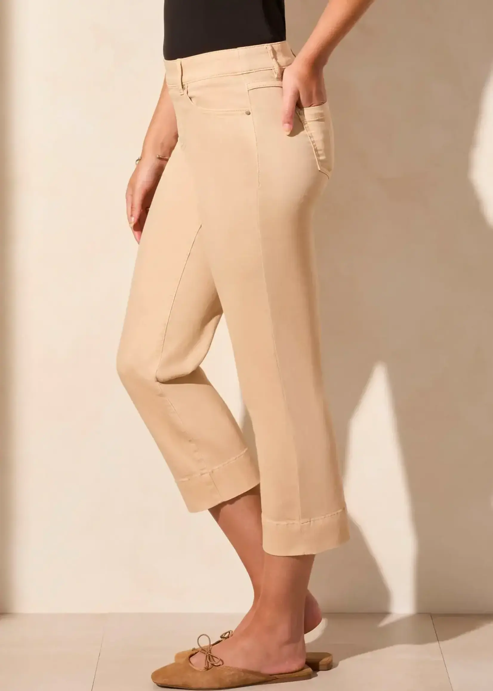 Tribal Tribal Pull On Kick Flare Capri 1647O