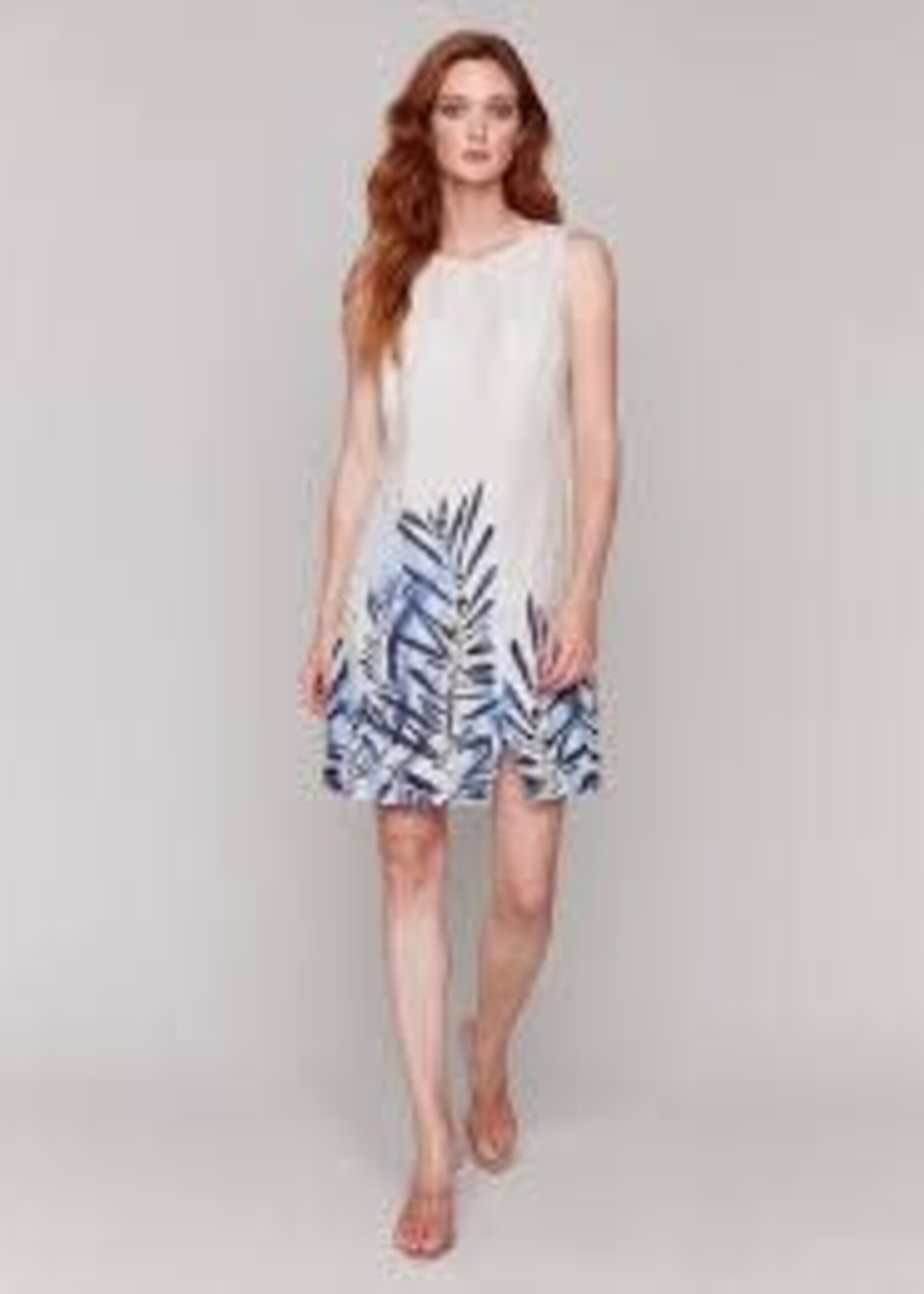 Charlie B Charlie B Sleeveless Crew Neck Dress C3204