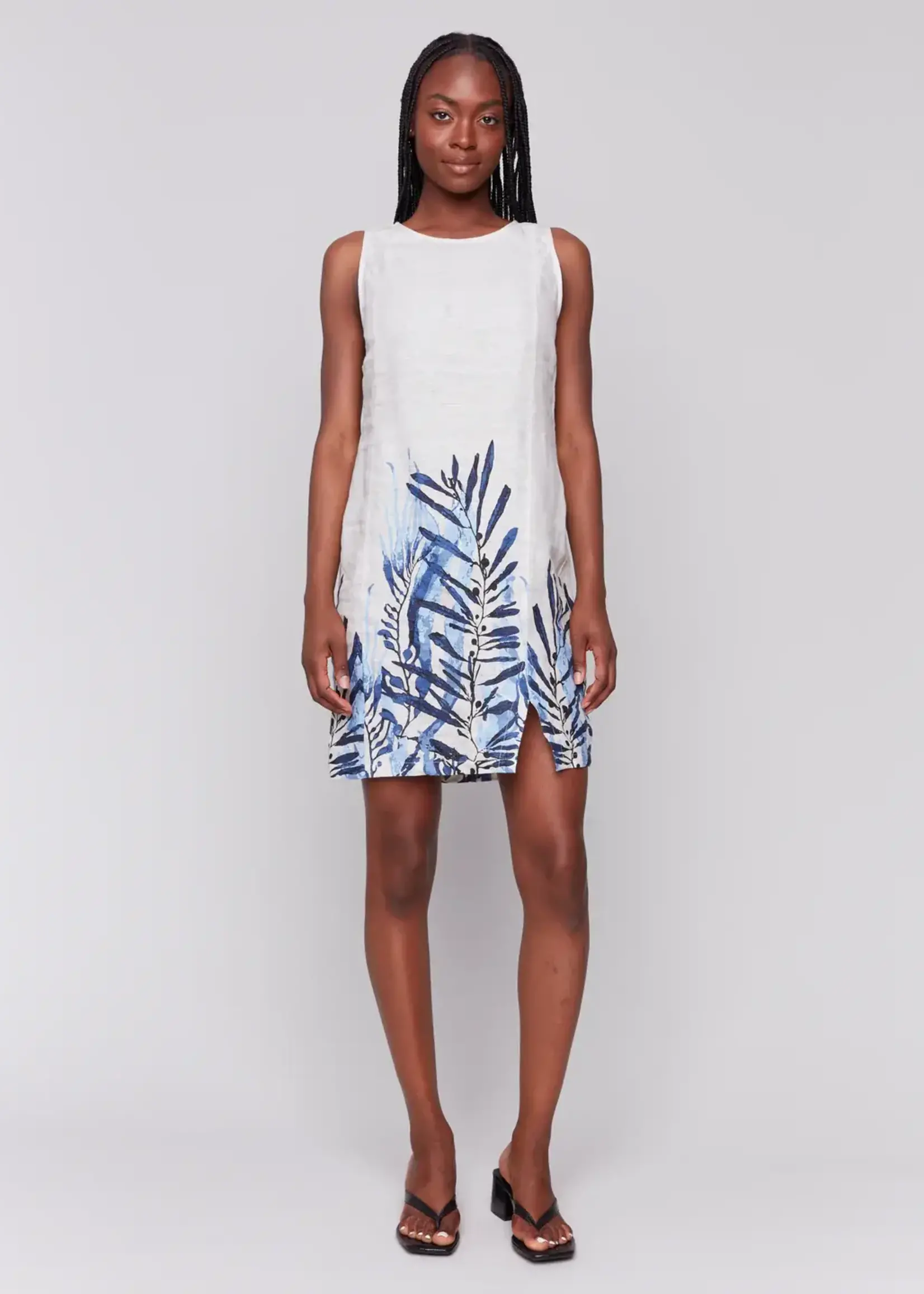 Charlie B Charlie B Sleeveless Crew Neck Dress C3204