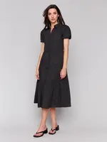 Charlie B Charlie Shrt Slv Button Down Maxie Dress C3211