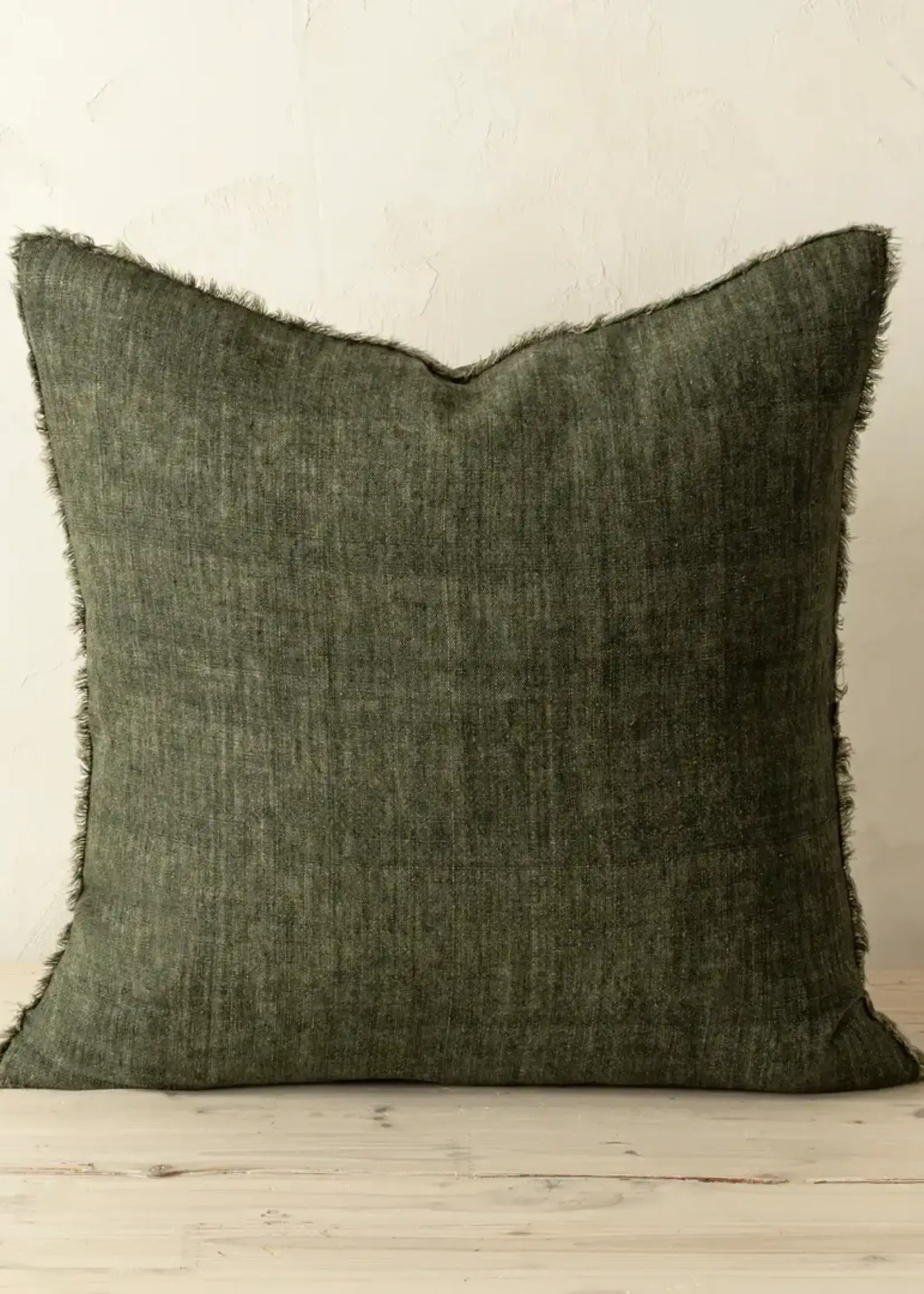 Indaba Lina Linen Pillow Avocado 20 x 20