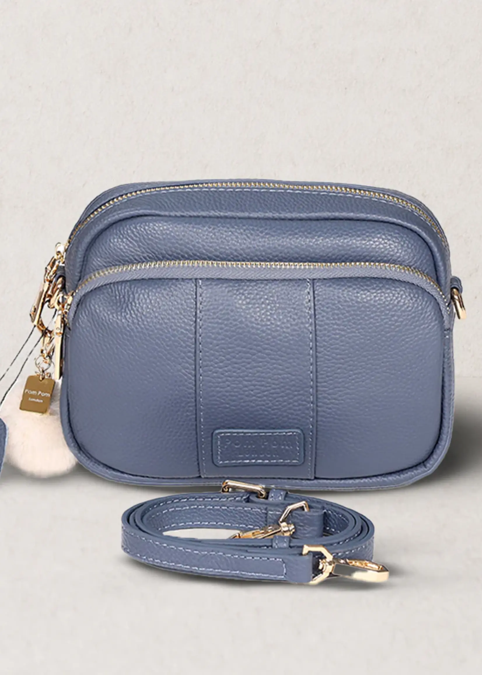 Pom Pom London Pom Pom Mayfair Bag & Accessories - Slate Blue