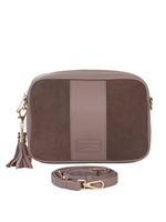 Pom Pom London Pom Pom City Suede & Leather Bag - Mocha