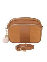 Pom Pom London Pom Pom City Suede & Leather Bag - Maple