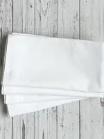 Mahogany Solid White Napkins S/4