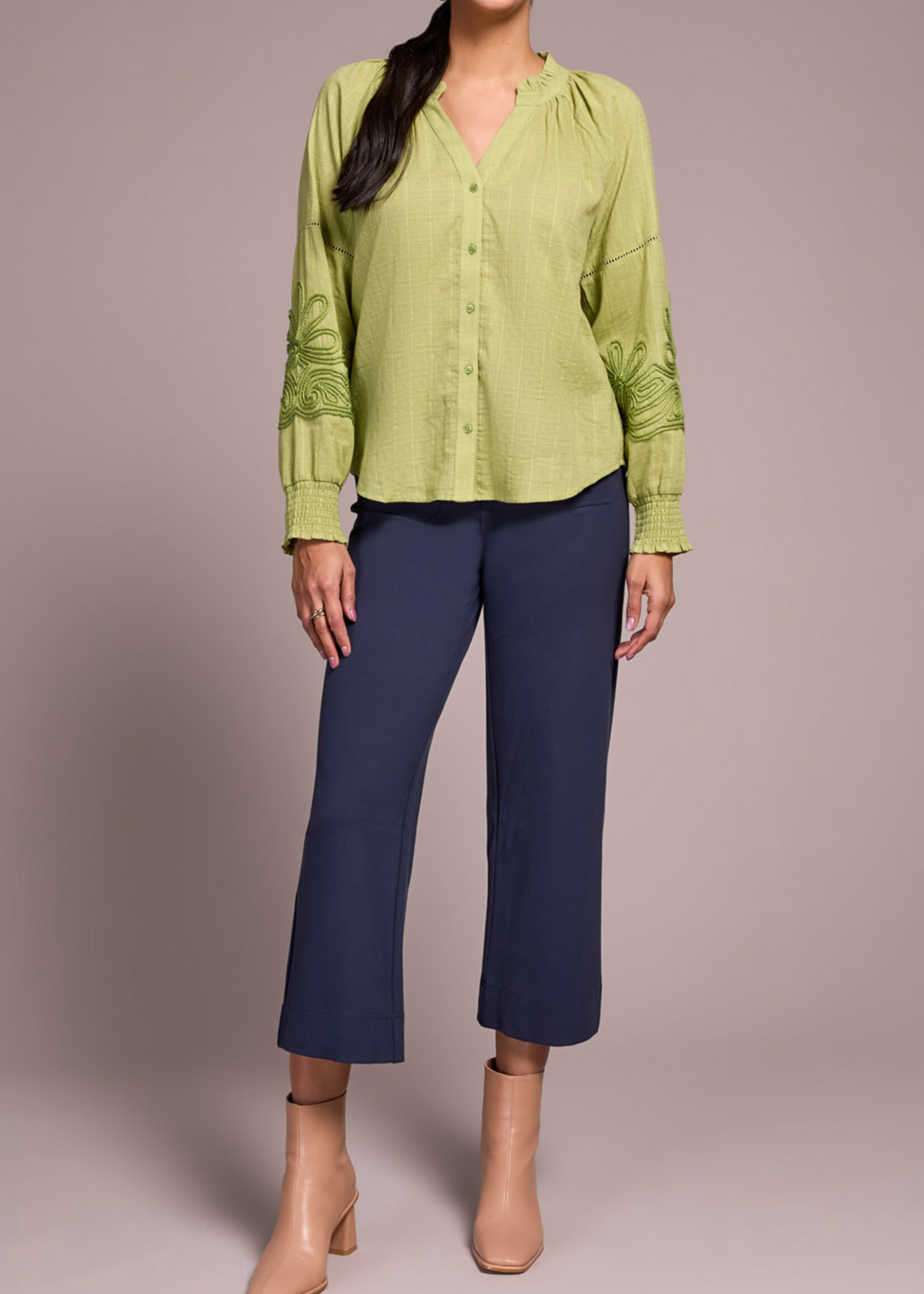 Tribal Tribal L/S Blouse w/ Applique 2408O