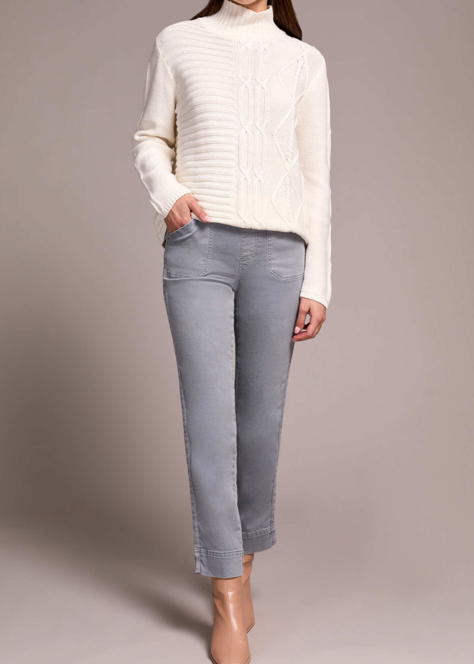 Tribal Tribal Mock Neck Sweater Special Wash 5935O