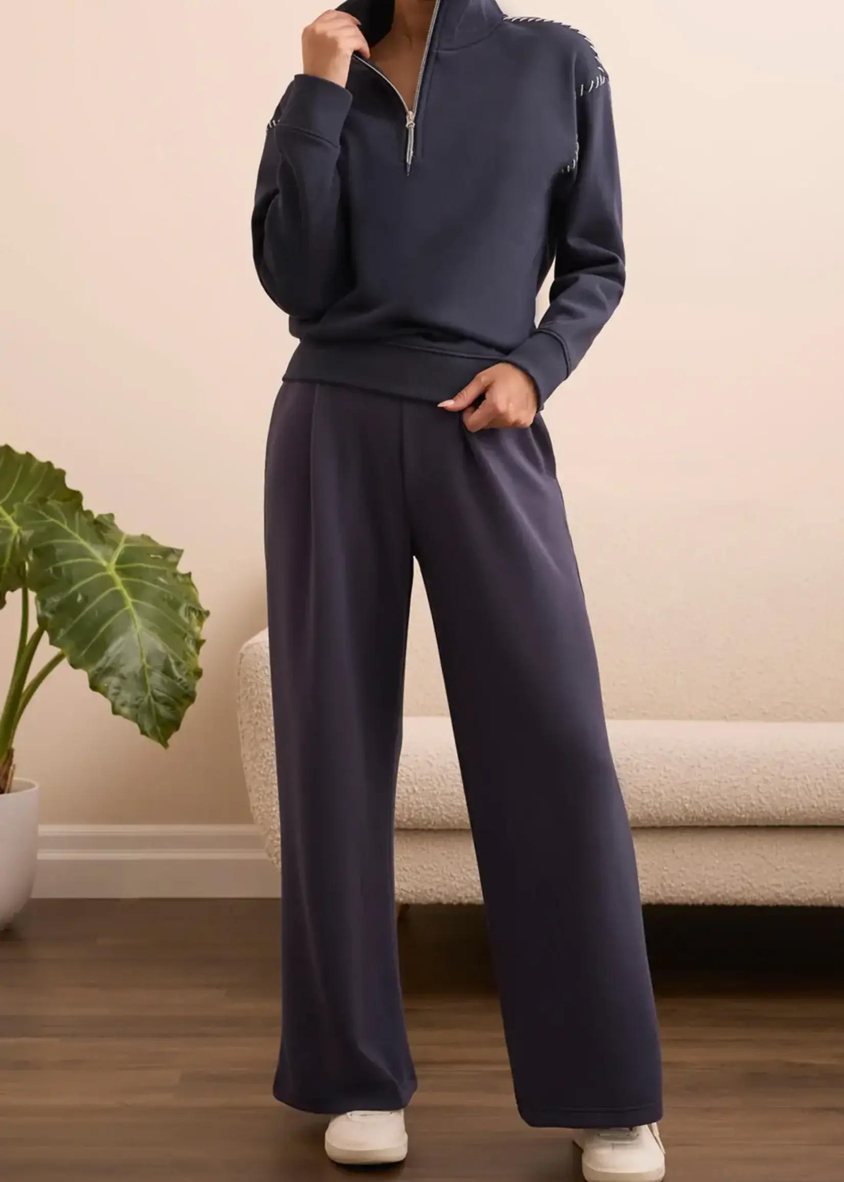 Tribal Tribal L/S Zip Funnel Top 2339O