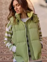 Tribal Tribal Quilted Vest w/ Removable Hood 2247O