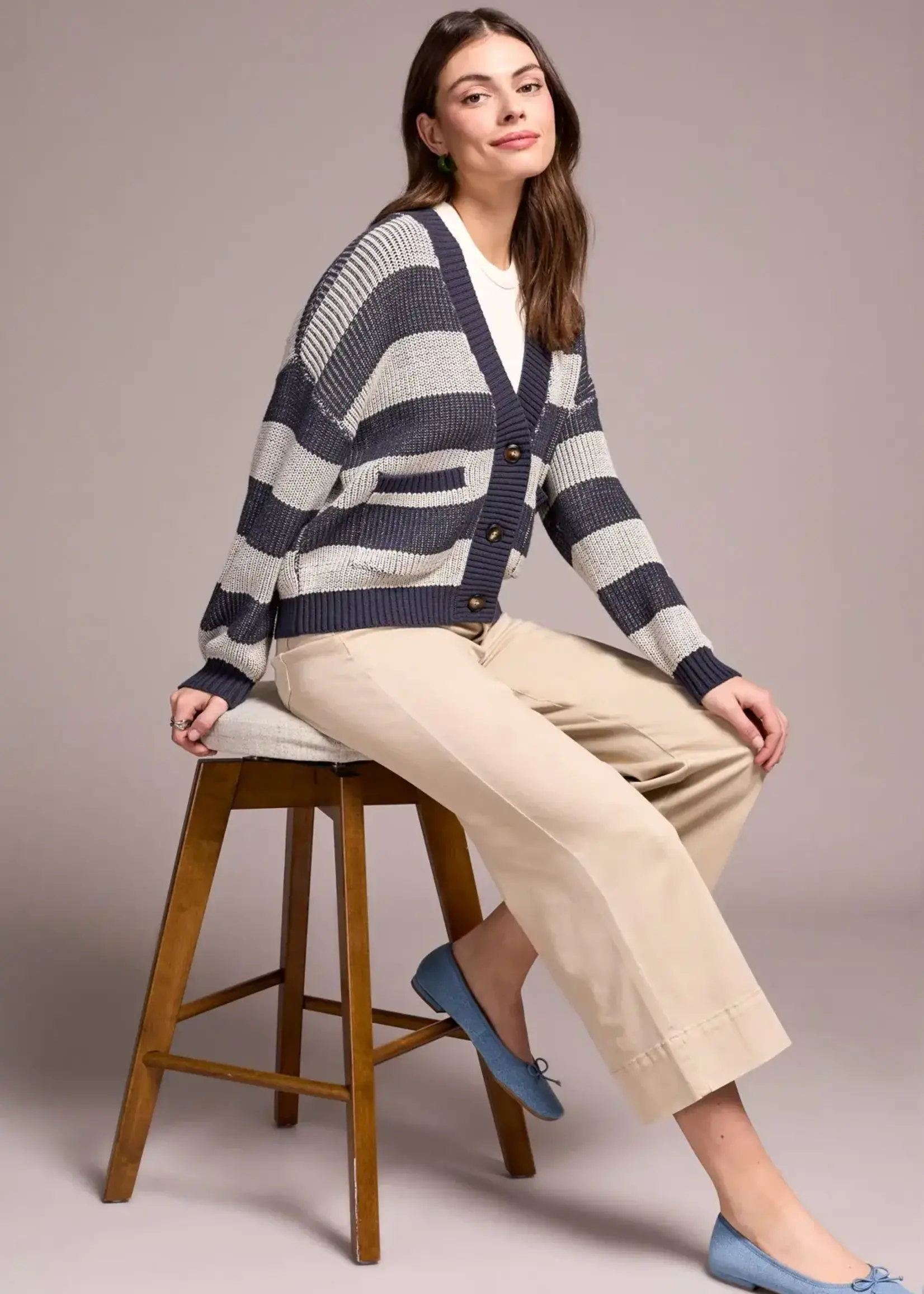 Tribal Tribal L/S Buttoned Front Sweater Cardi 2253O