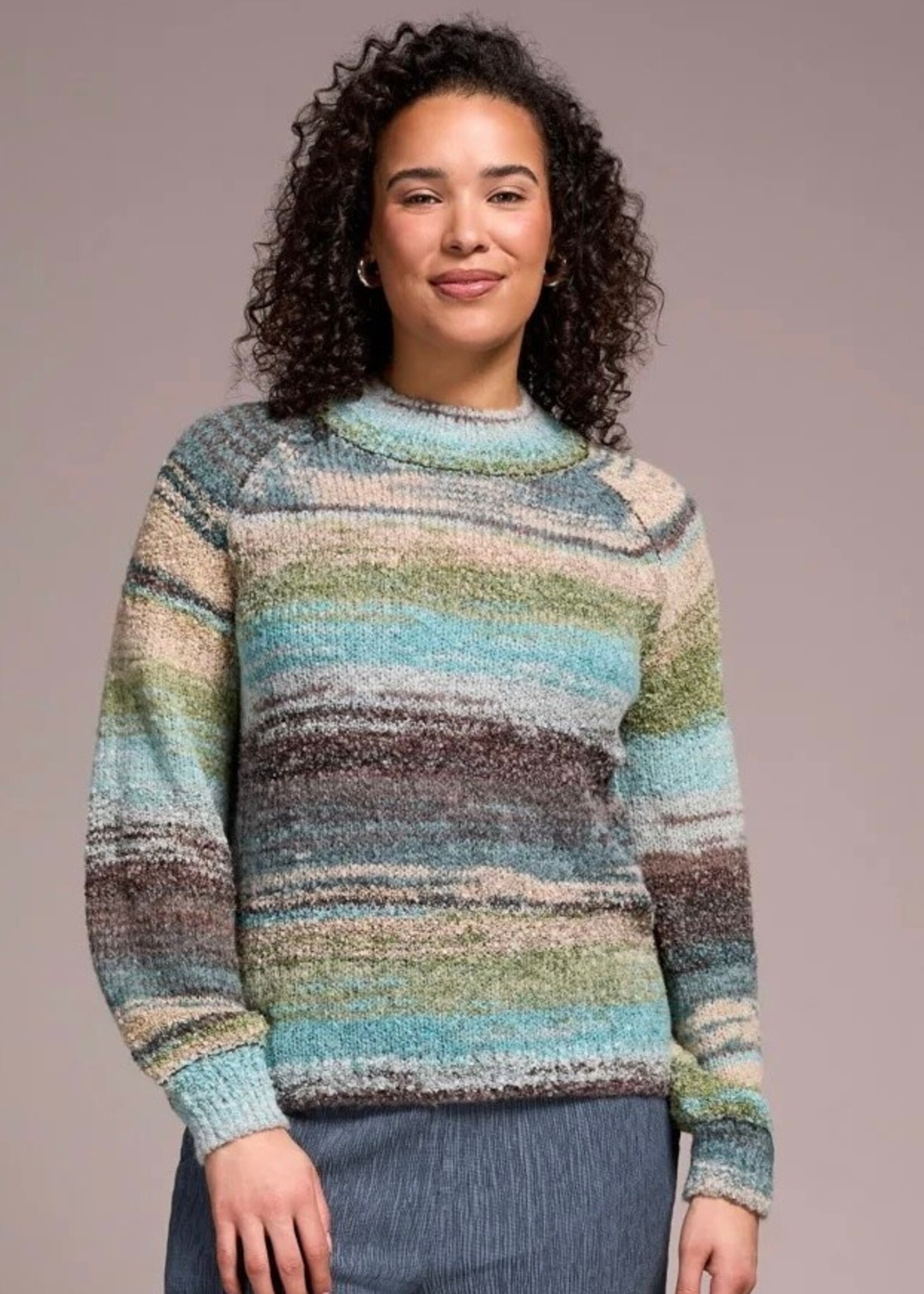 Tribal Tribal L/S Mock Neck Sweater 1942O