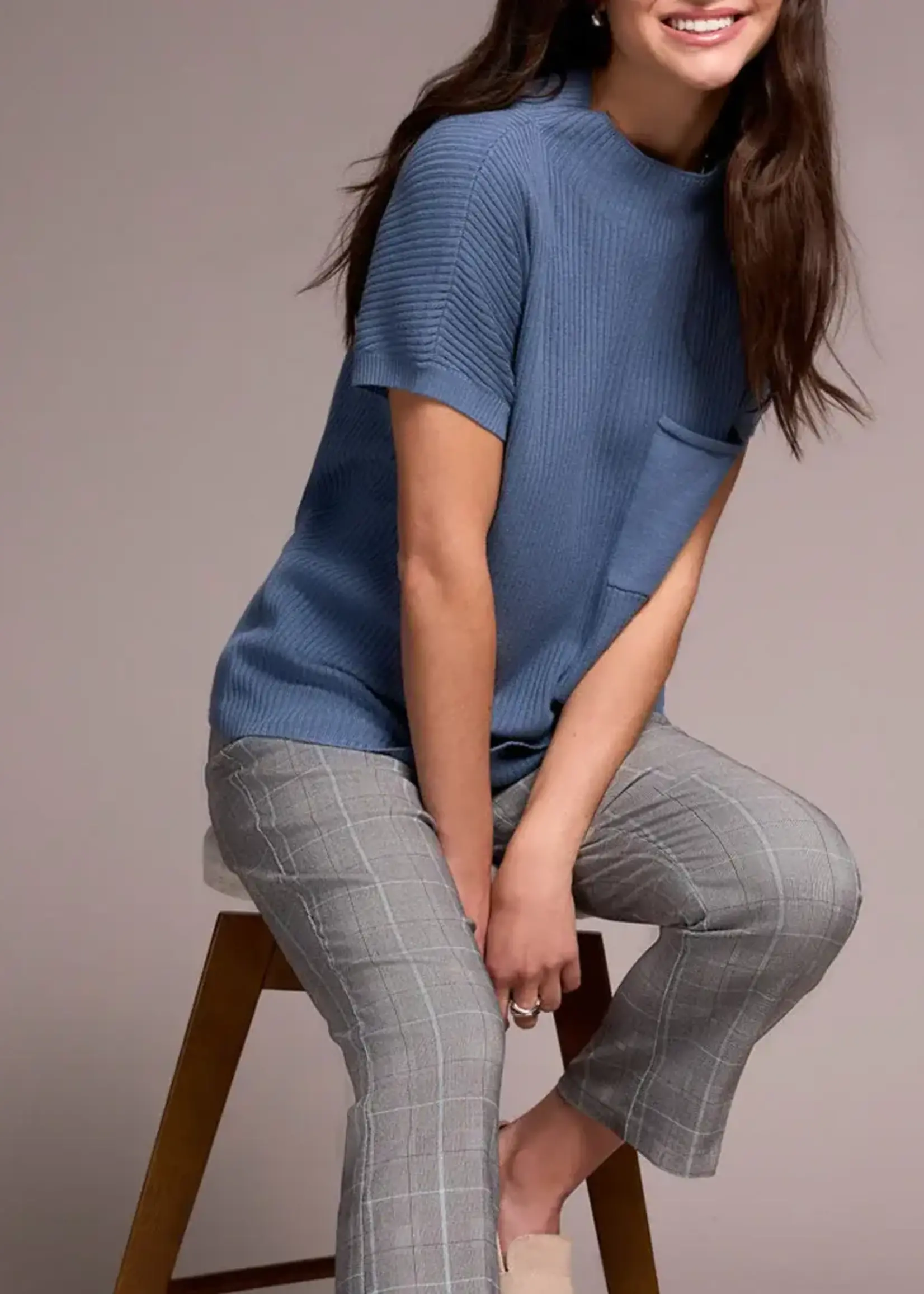 Tribal Tribal S/S Dolman Sweater w/ Pockets 2277O