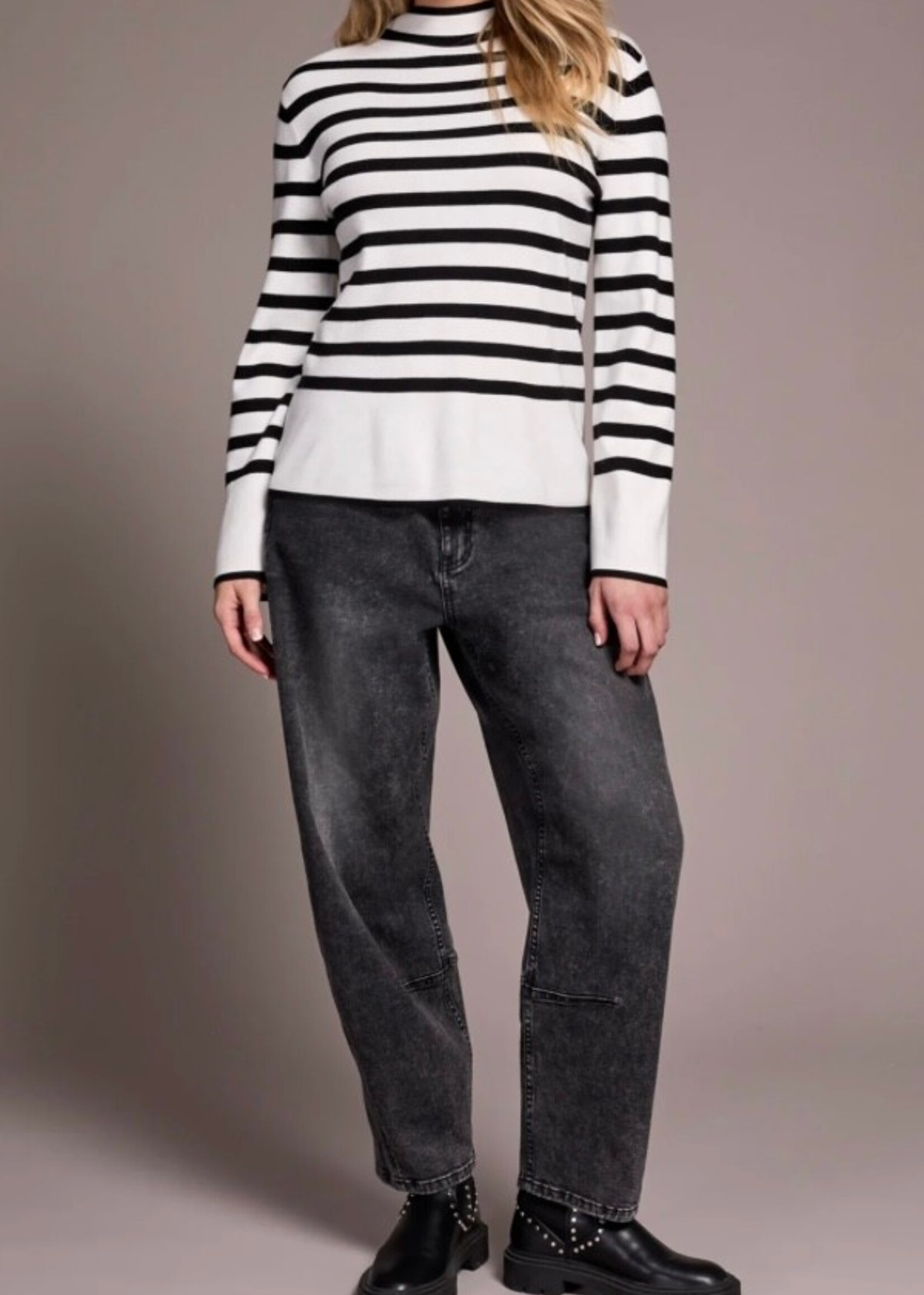 Tribal Tribal L/S Funnel Neck Sweater 2289O