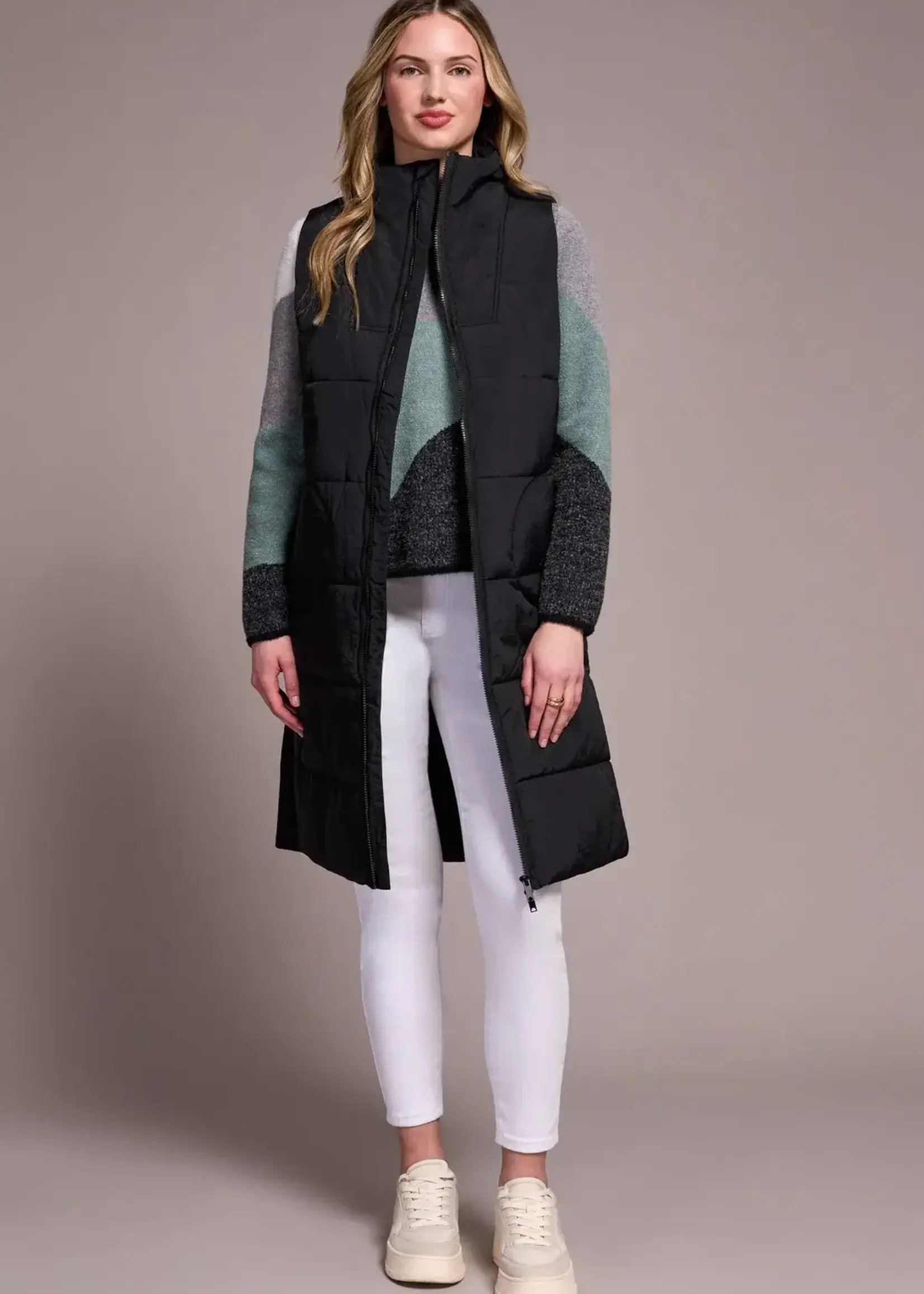 Tribal Tribal Zip Front Quilted Vest 2314O