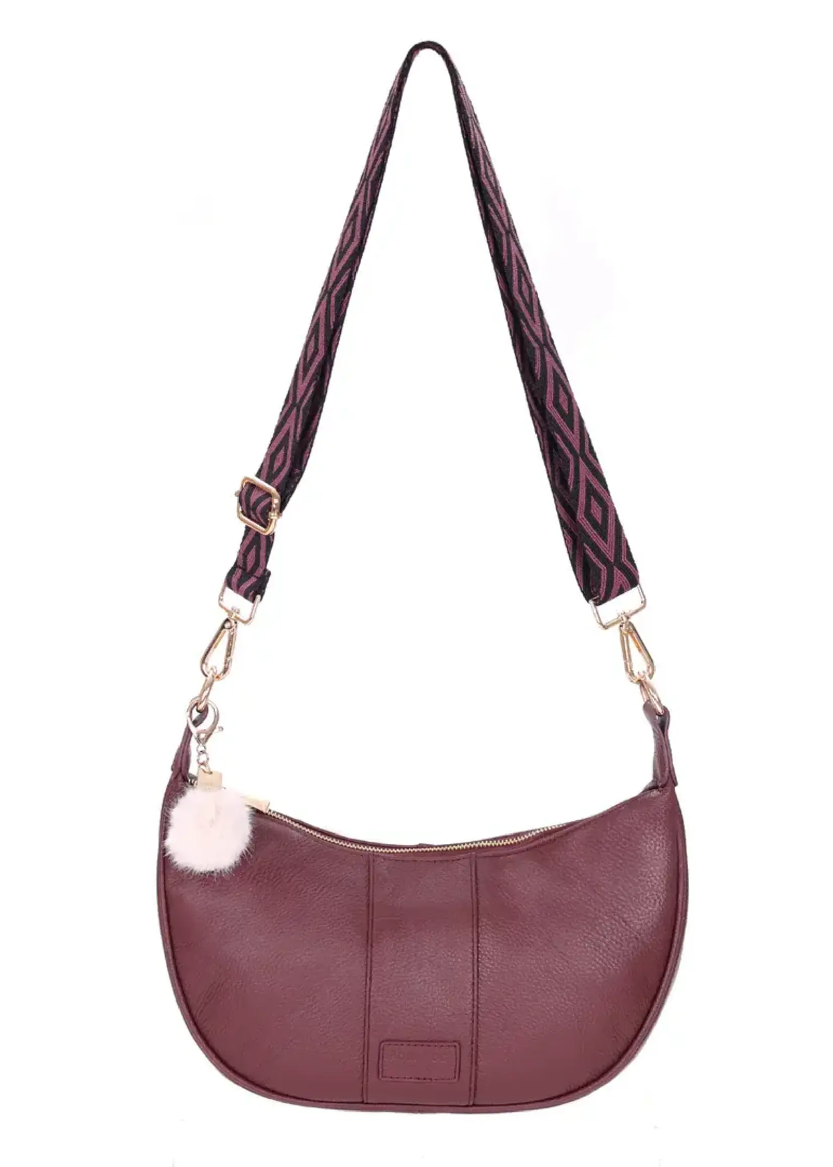 Pom Pom London Pom Pom Sutton Sling Bag & Accessories - Deep Burgandy