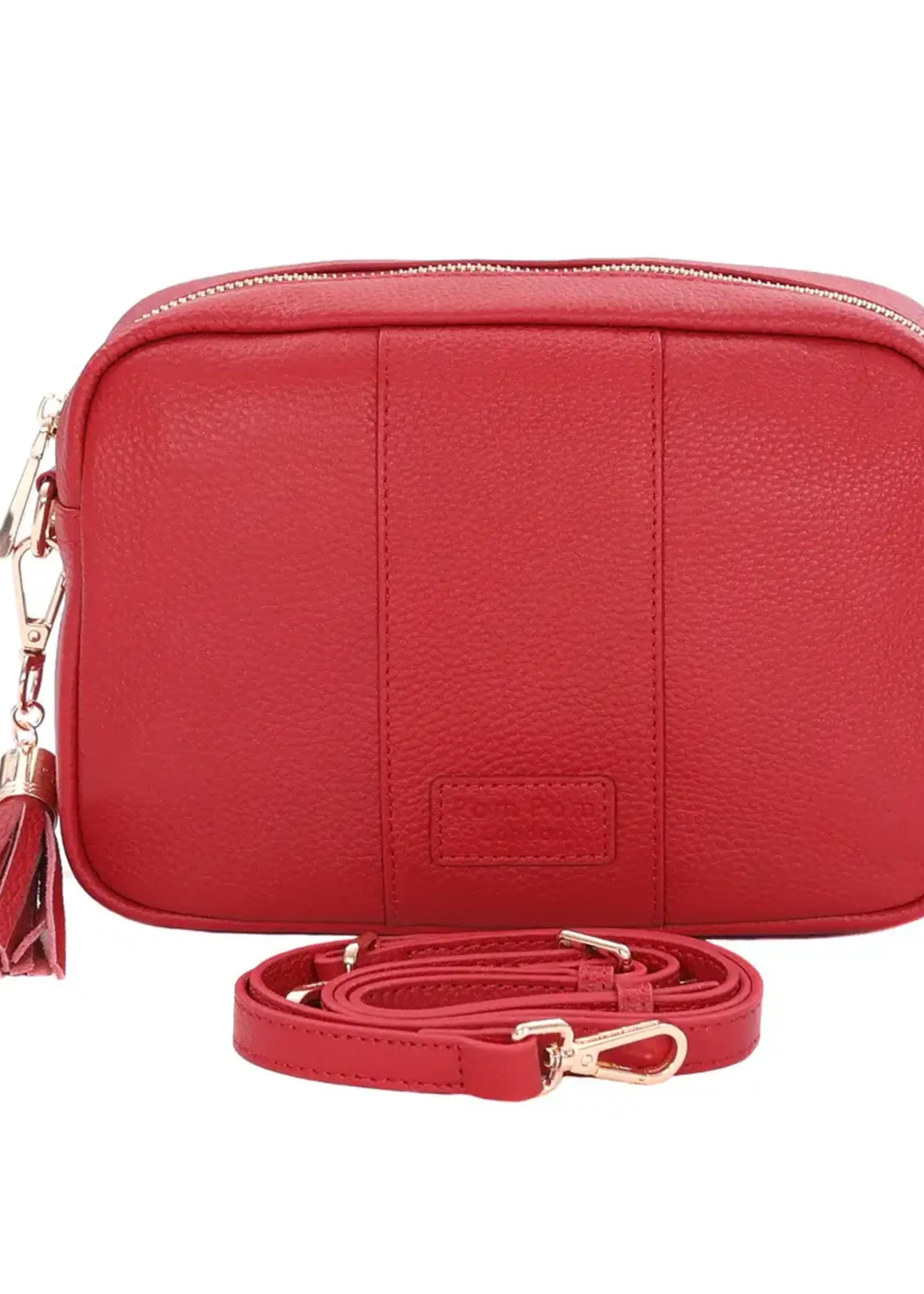 Pom Pom London Pom Pom City Bag - Crimson Red