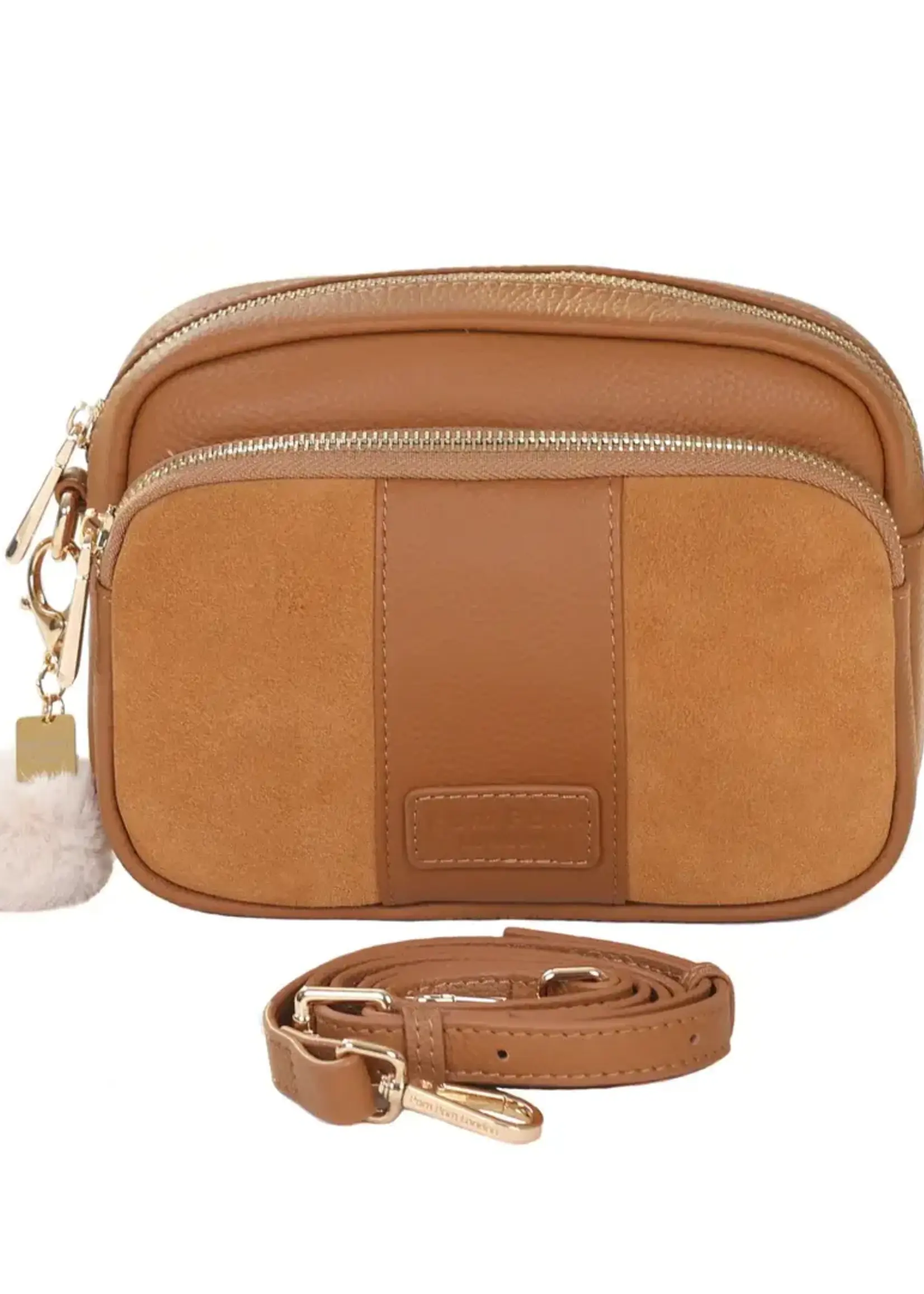 Pom Pom London Pom Pom Mayfair Original Suede Bag & Accessories - Maple