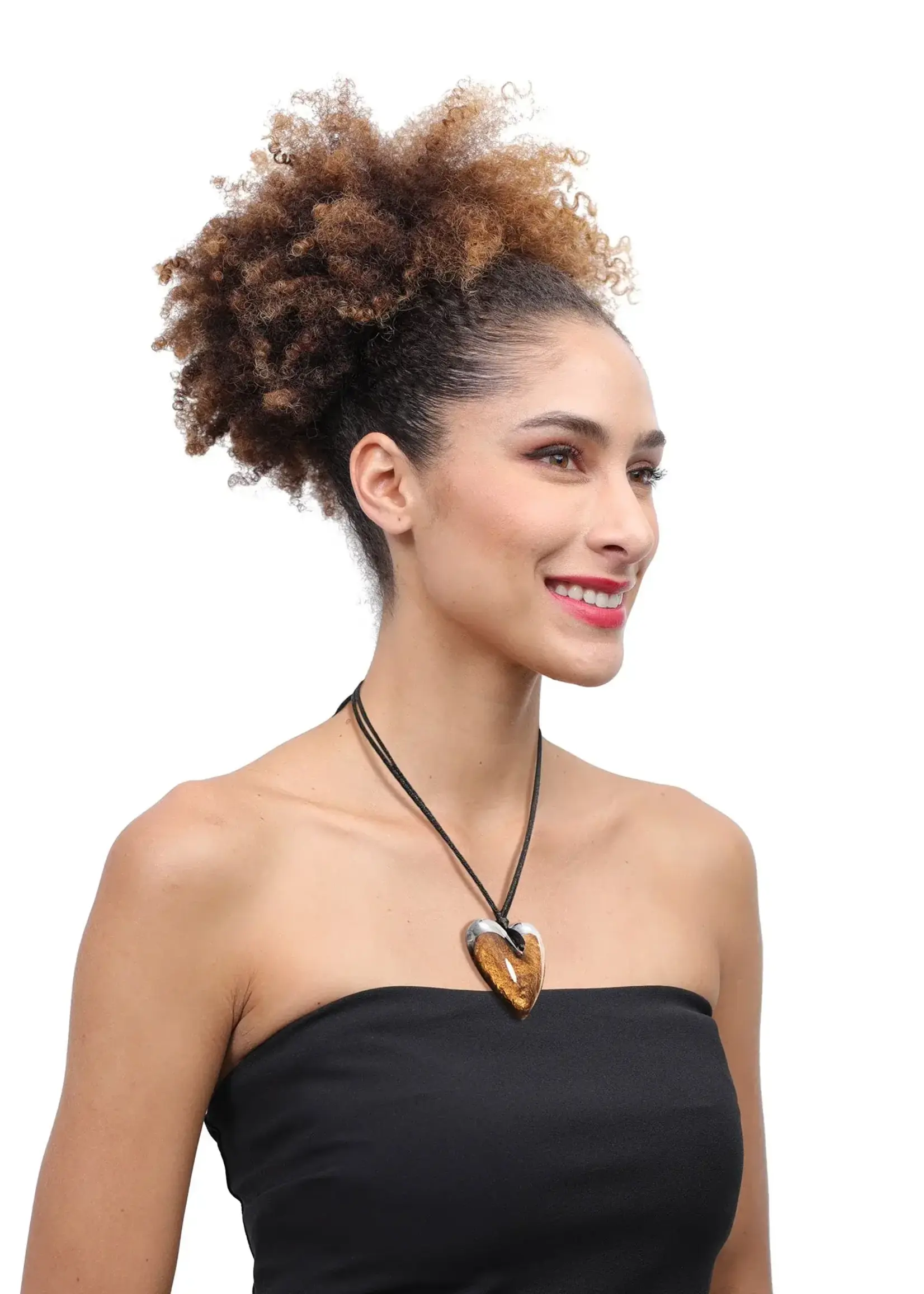 Zsiska Zsiska Luxus Cognac Heart Necklace