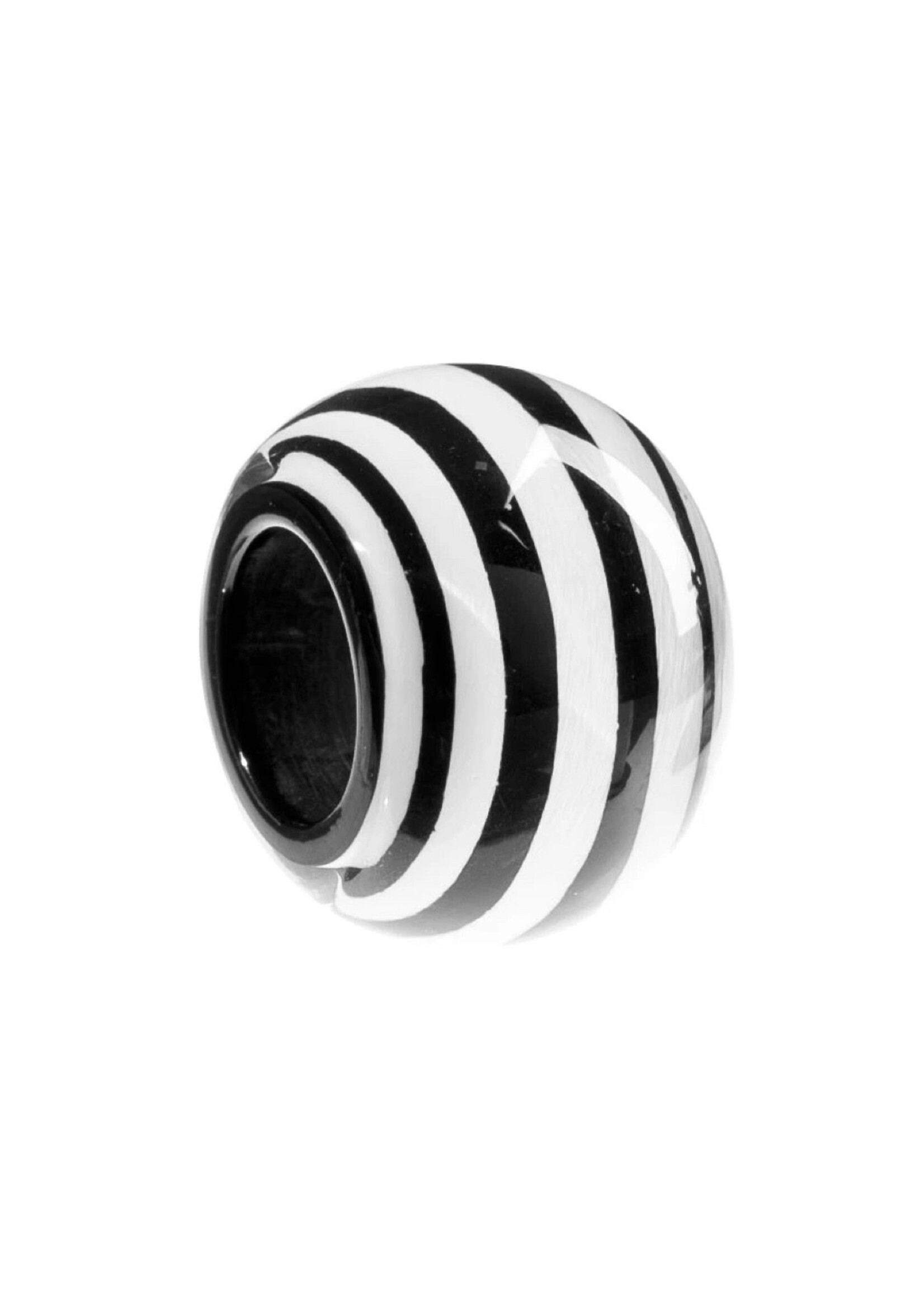 Zsiska Zsiska Bliss Musee Bead Striped Black and White
