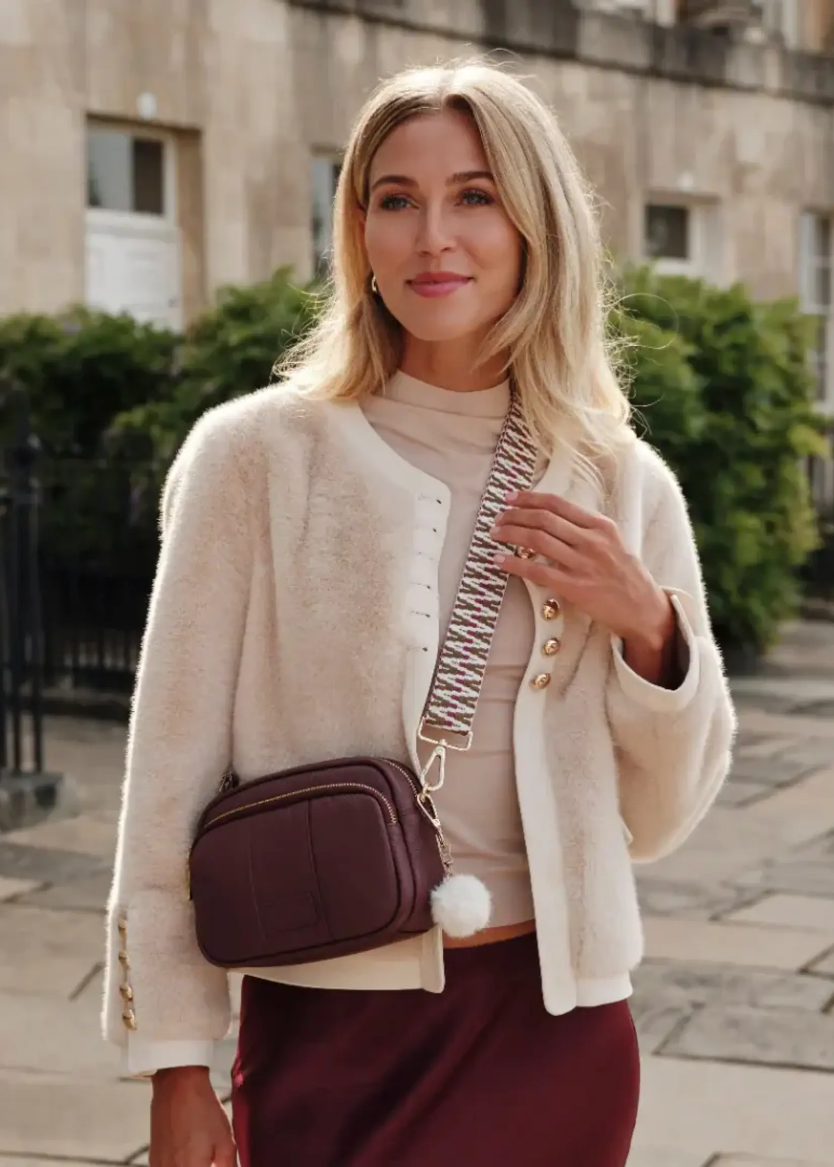 Pom Pom London Pom Pom Mayfair Original Bag & Accessories - Deep Burgandy