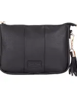 Pom Pom London Pom Pom City Slim Leather Bag - Black