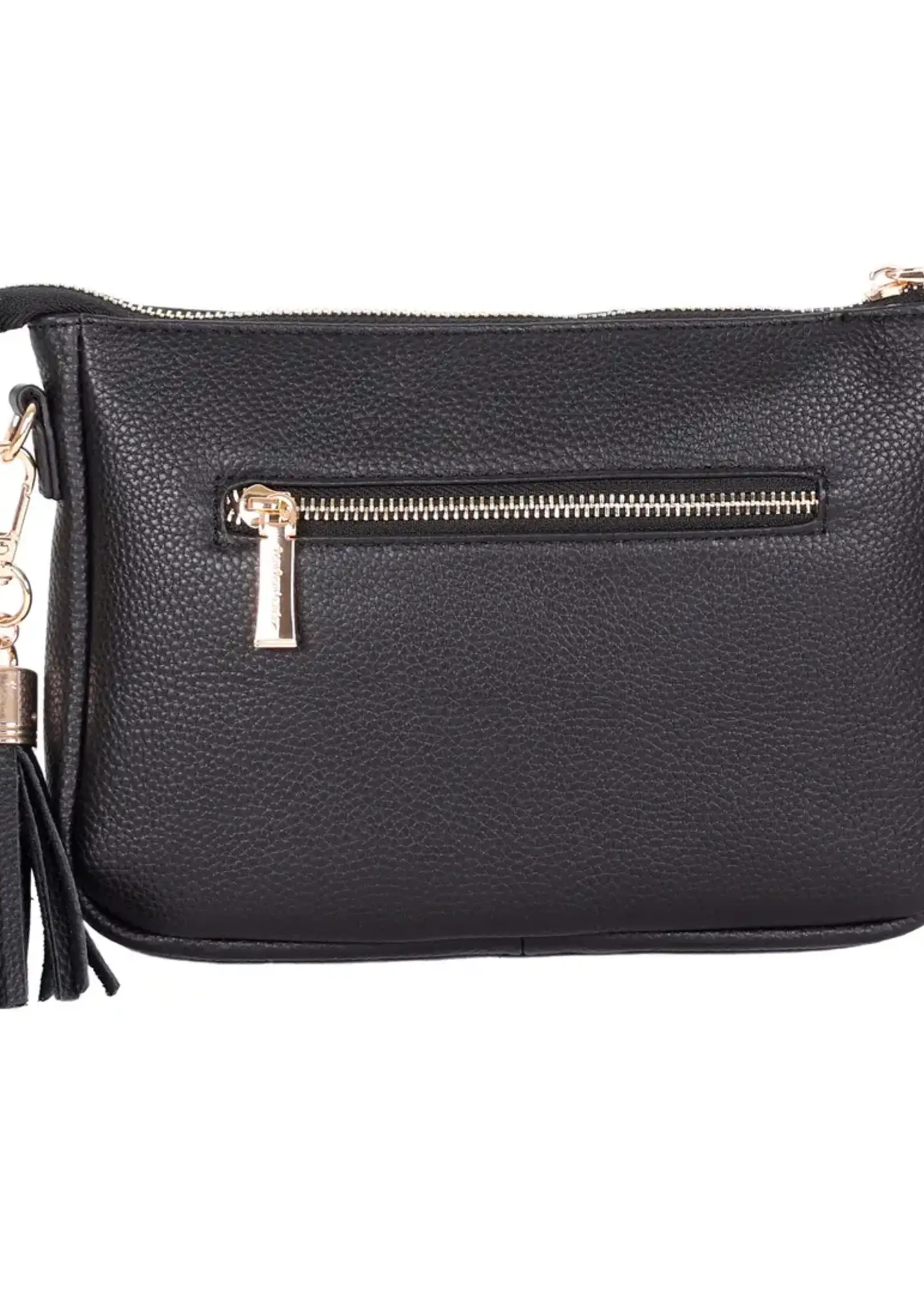 Pom Pom London Pom Pom City Slim Leather Bag - Black