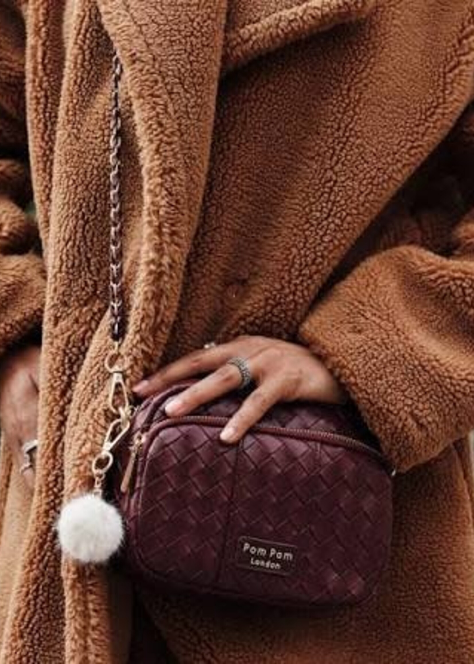 Pom Pom London Pom Pom Mayfair Original Lattice Bag & Accessories - Wine