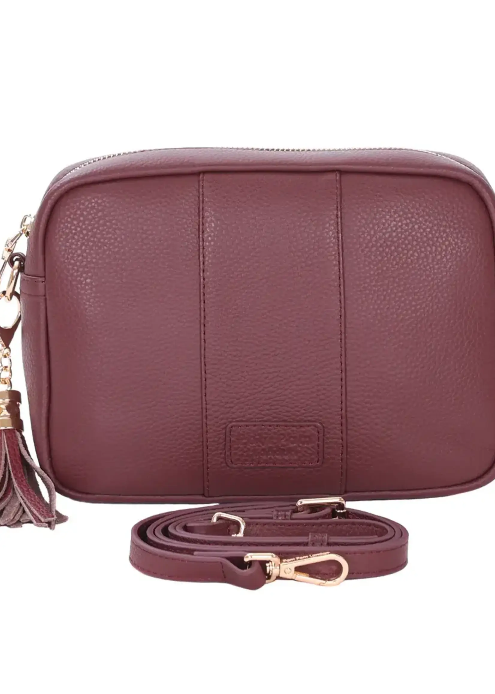 Pom Pom London Pom Pom City Bag - Deep Burgandy