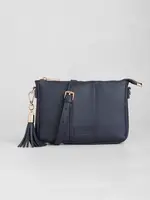 Pom Pom London Pom Pom City Slim Leather Bag - Navy