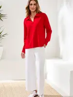 Tribal Tribal Long Sleeve Johnny Collar Top 2488O