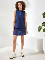 Tribal Tribal Sleeveless Zip Mock Neck Top 3018O