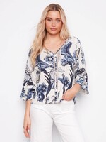 Charlie B Charlie B Raglan w/ Balloon Sleeve Off Shoulder C4682