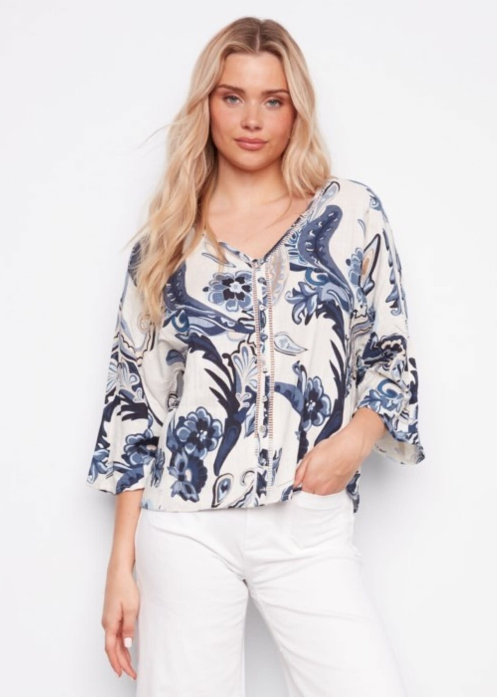 Charlie B Charlie B Raglan w/ Balloon Sleeve Off Shoulder C4682
