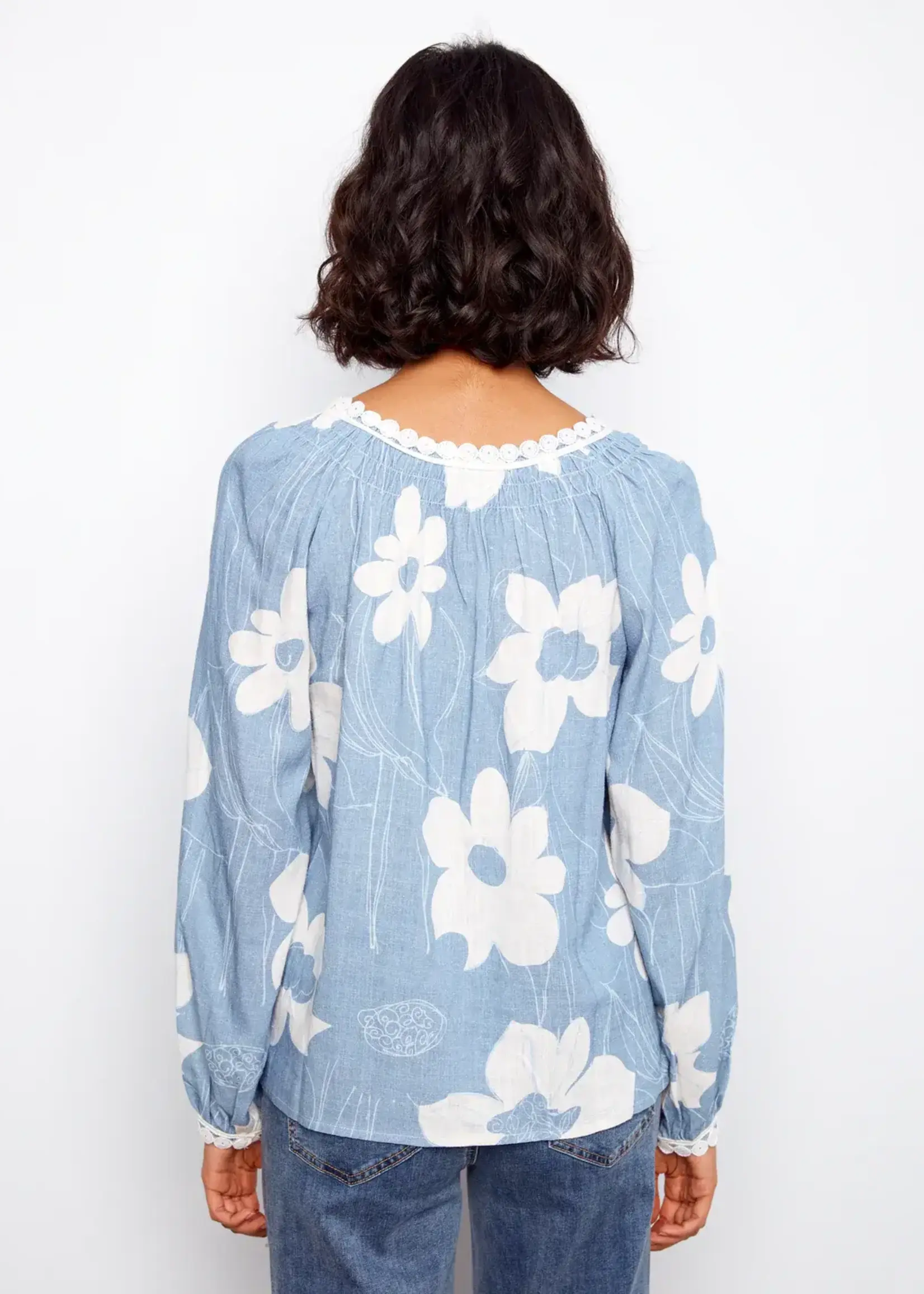 Charlie B Charlie B Raglan L/S Blouse C4602